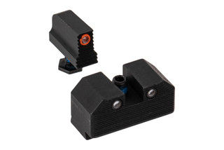 Night Fision Optics Ready Stealth GLOCK 17 MOS Night Sights features a 290-.313 rear blade height and Orange front ring